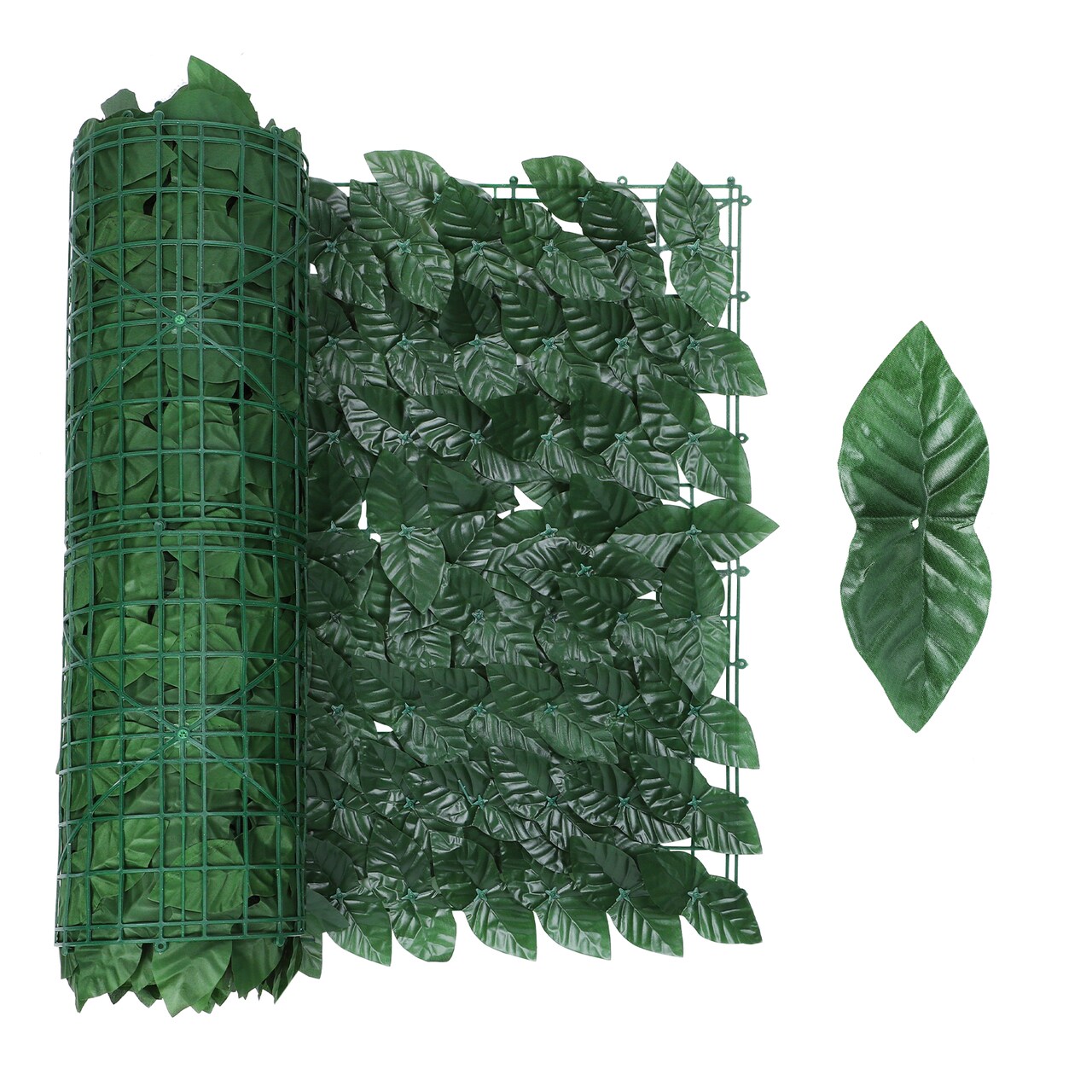 Artificial Ivy Privacy Fence Screen – 51.66 Sq Ft UV-Resistant Greenery Wall Panels, Customizable Indoor/Outdoor Decor for Balcony, Garden, Fence (Green Apple)